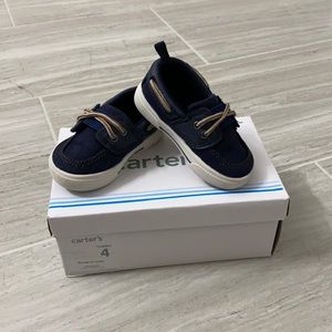 TODDLER NAVY BLUE BAUK BOAT SHOES